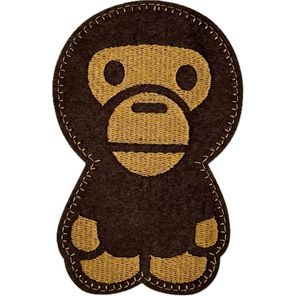 Pack of 2 Large Baby Milo Iron on Patch Baby Monkey Iron on Patch Monkey Patch - Picture 3 of 12